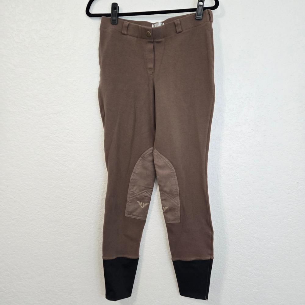 Tuff Rider Ladies Lava Brown Pull On Breeches Size 30 Equestrian Riding Pants